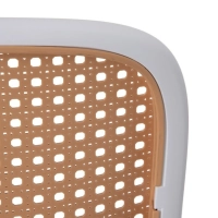 Moulin Vintage-Stuhl aus synthetischem Rattan | Stapelbarer Stuhl für drinnen und draußen