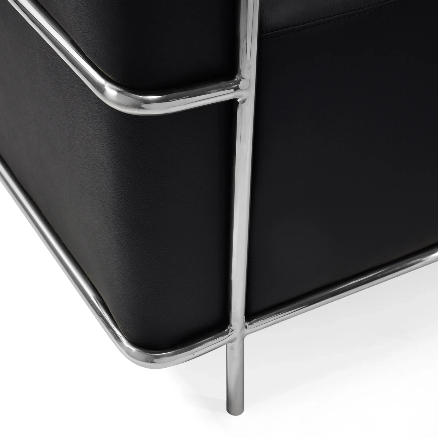 Torino 3-Sitzer-Sofa aus italienischem Leder | Gestell aus Edelstahl