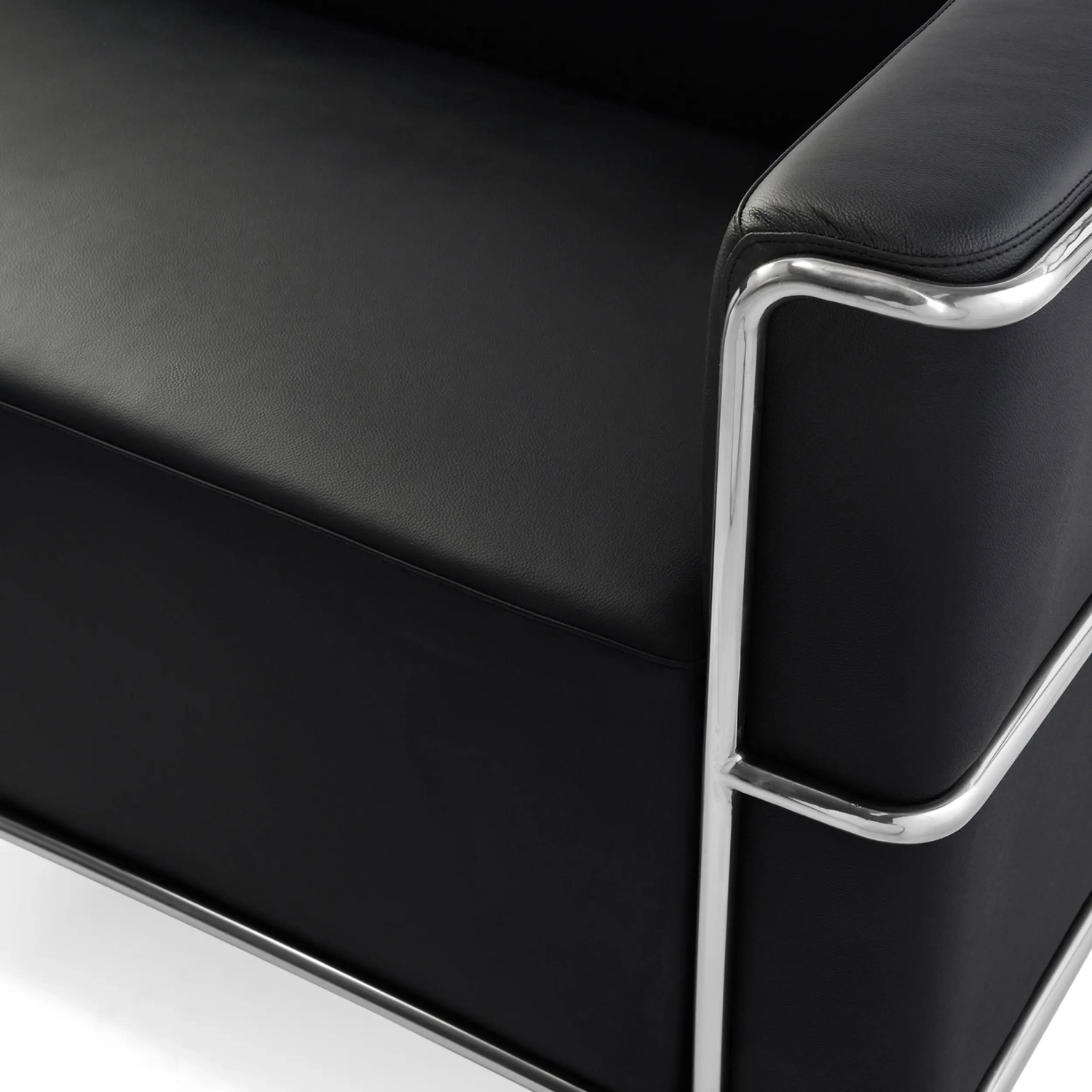 Torino 3-Sitzer-Sofa aus italienischem Leder | Gestell aus Edelstahl