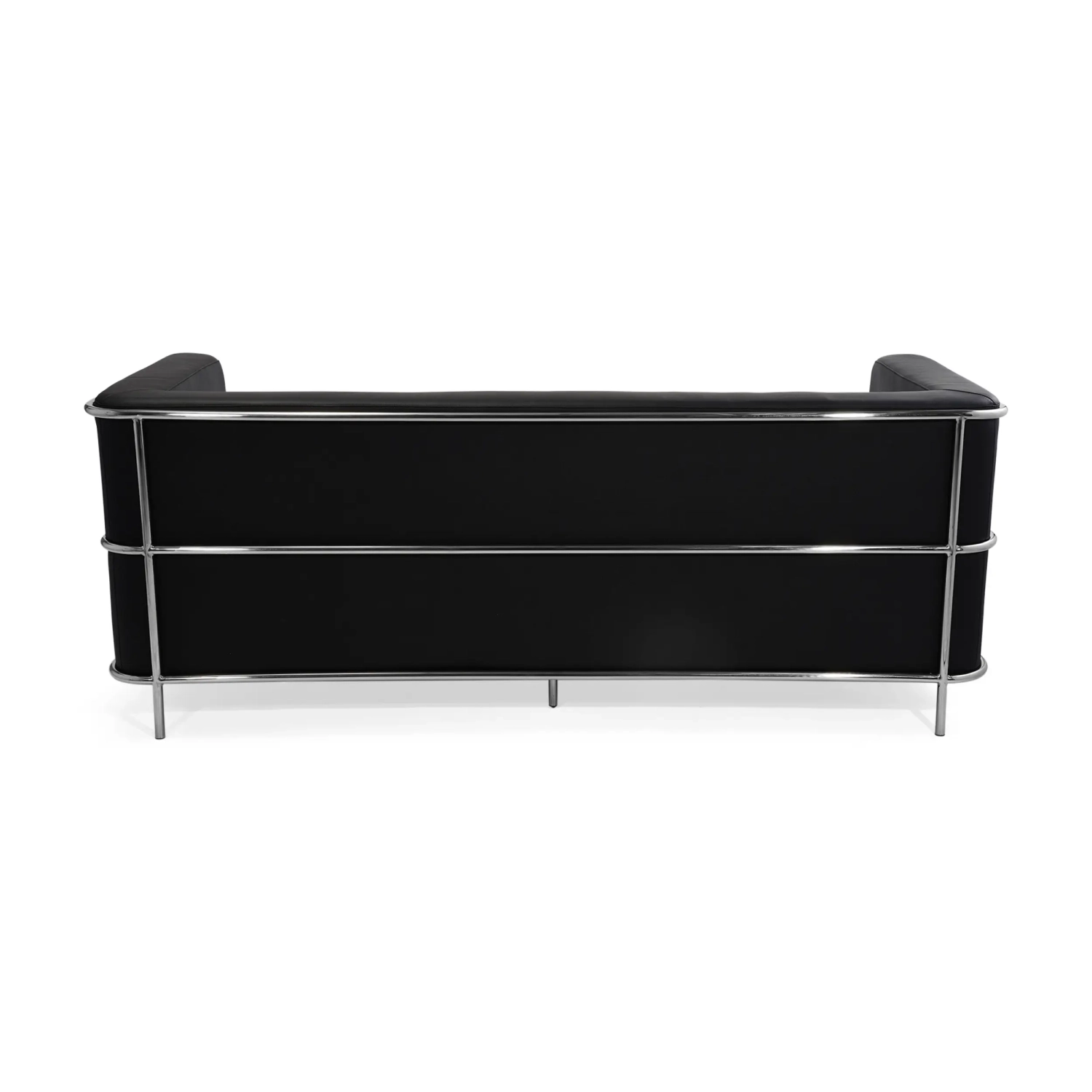 Torino 3-Seater Italian Leather Sofa | Stainless Steel Frame