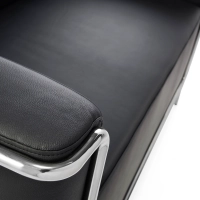Torino 2-Seater Italian Leather Sofa | Stainless Steel Frame