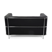 Torino 2-Seater Italian Leather Sofa | Stainless Steel Frame