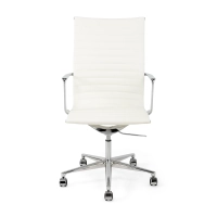 Task Executive kantoorstoel met hoge rugleuning en lederen bekleding | Hoogwaardige ergonomische kantoorstoel