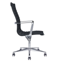 Silla de oficina Task Executive de cuero con respaldo alto | Silla de oficina