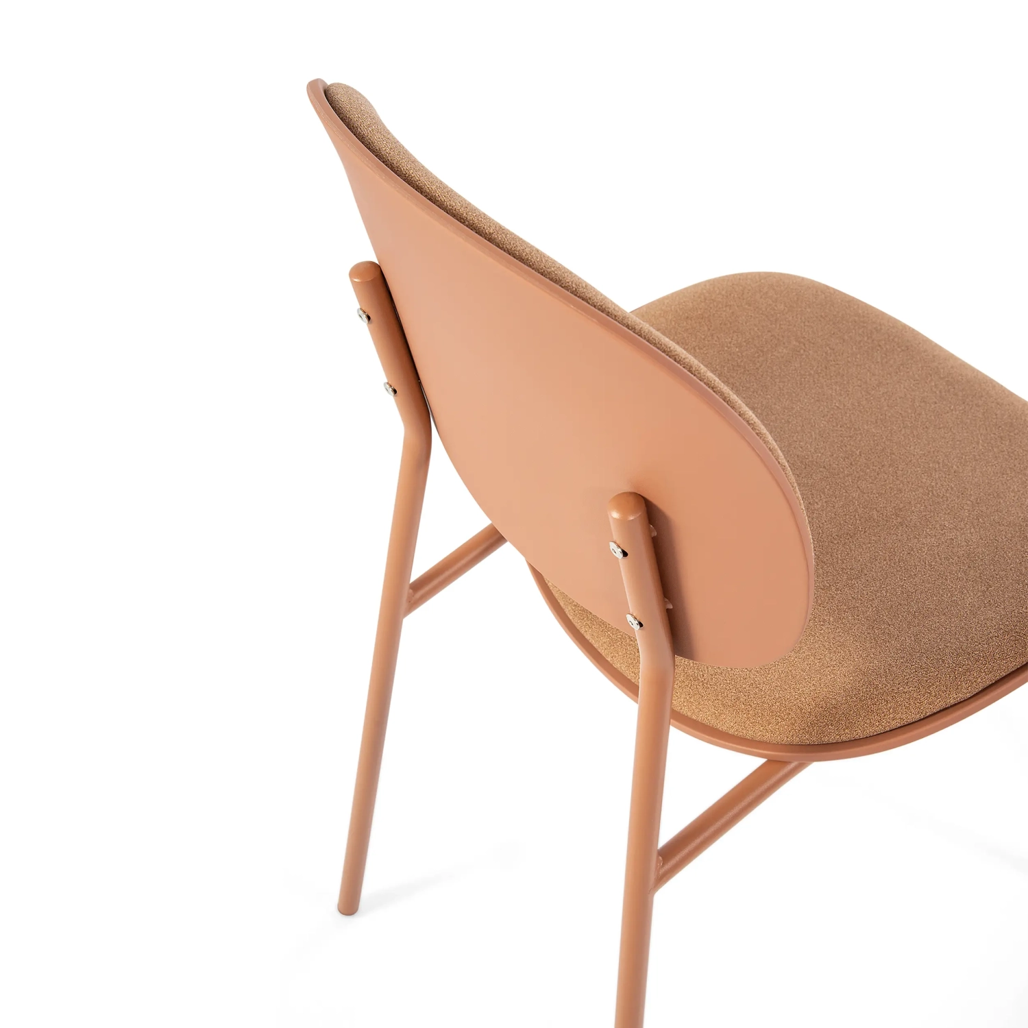Chaise de salle à manger ergonomique et empilable Carlotta | Chaise rembourrée moderne