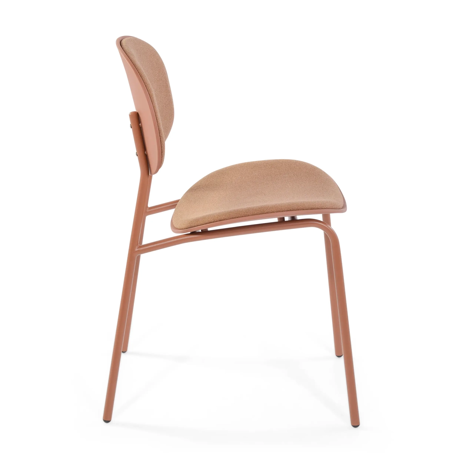 Cadeira de jantar ergonómica empilhável Carlotta | Cadeira estofada moderna