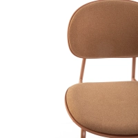 Cadeira de jantar ergonómica empilhável Carlotta | Cadeira estofada moderna