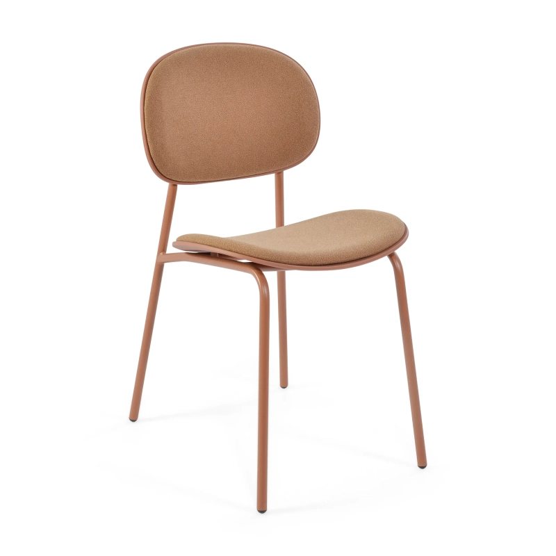 Sedia da pranzo ergonomica impilabile Carlotta | Sedia imbottita moderna