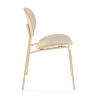 Cadeira de jantar ergonómica empilhável Carlotta | Cadeira estofada moderna