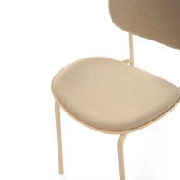 Silla de comedor ergonómica apilable Carlotta | Silla tapizada moderna