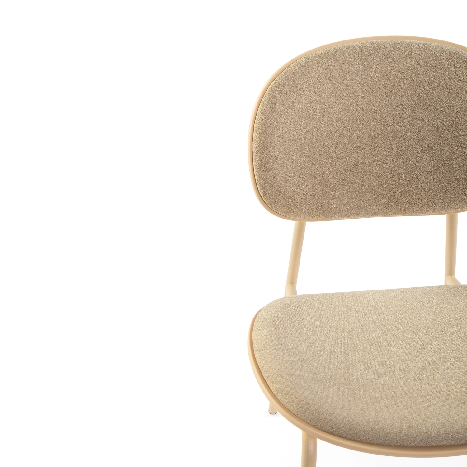 Ergonomischer, stapelbarer Esszimmerstuhl Carlotta | Moderner Polsterstuhl