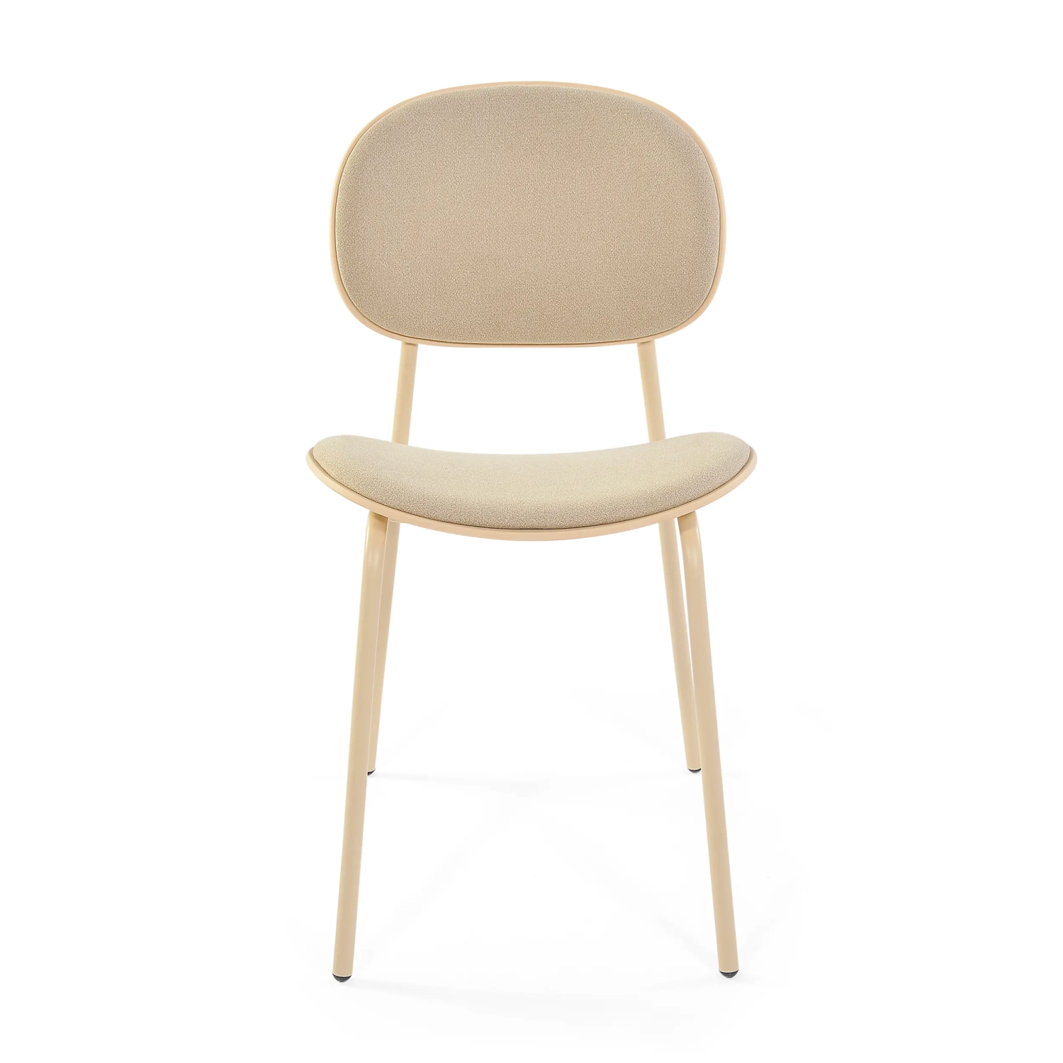 Silla de comedor ergonómica apilable Carlotta | Silla tapizada moderna