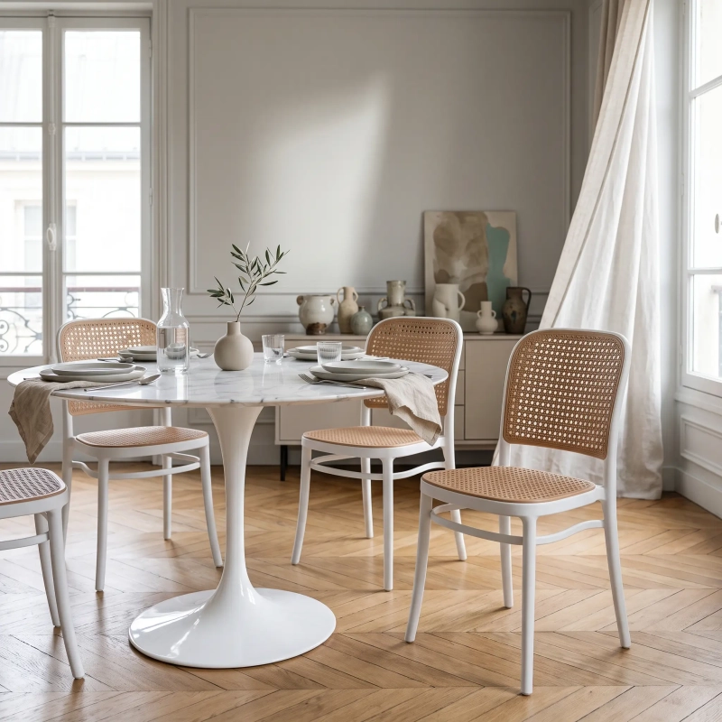 Pack 4 Moulin stoelen in synthetisch rotan - Mueble Design