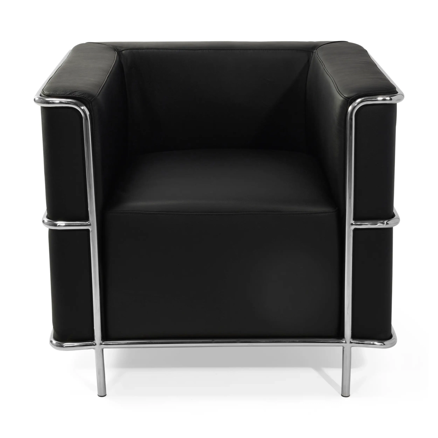Fauteuil « Torino » en cuir italien | Structure en acier inoxydable