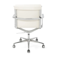 Task Silla de escritorio de alta gama | Silla de oficina de cuero italiano con ruedas
