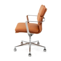 Task Silla de escritorio de alta gama | Silla de oficina de cuero italiano con ruedas