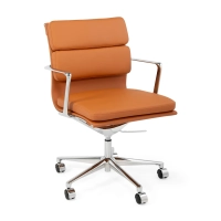 Task Silla de escritorio de alta gama | Silla de oficina de cuero italiano con ruedas