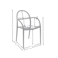 Sedia di design da esterno Master, impilabile | Poltrona in polipropilene