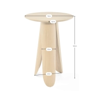 Pluto Scandinavische ronde bartafel