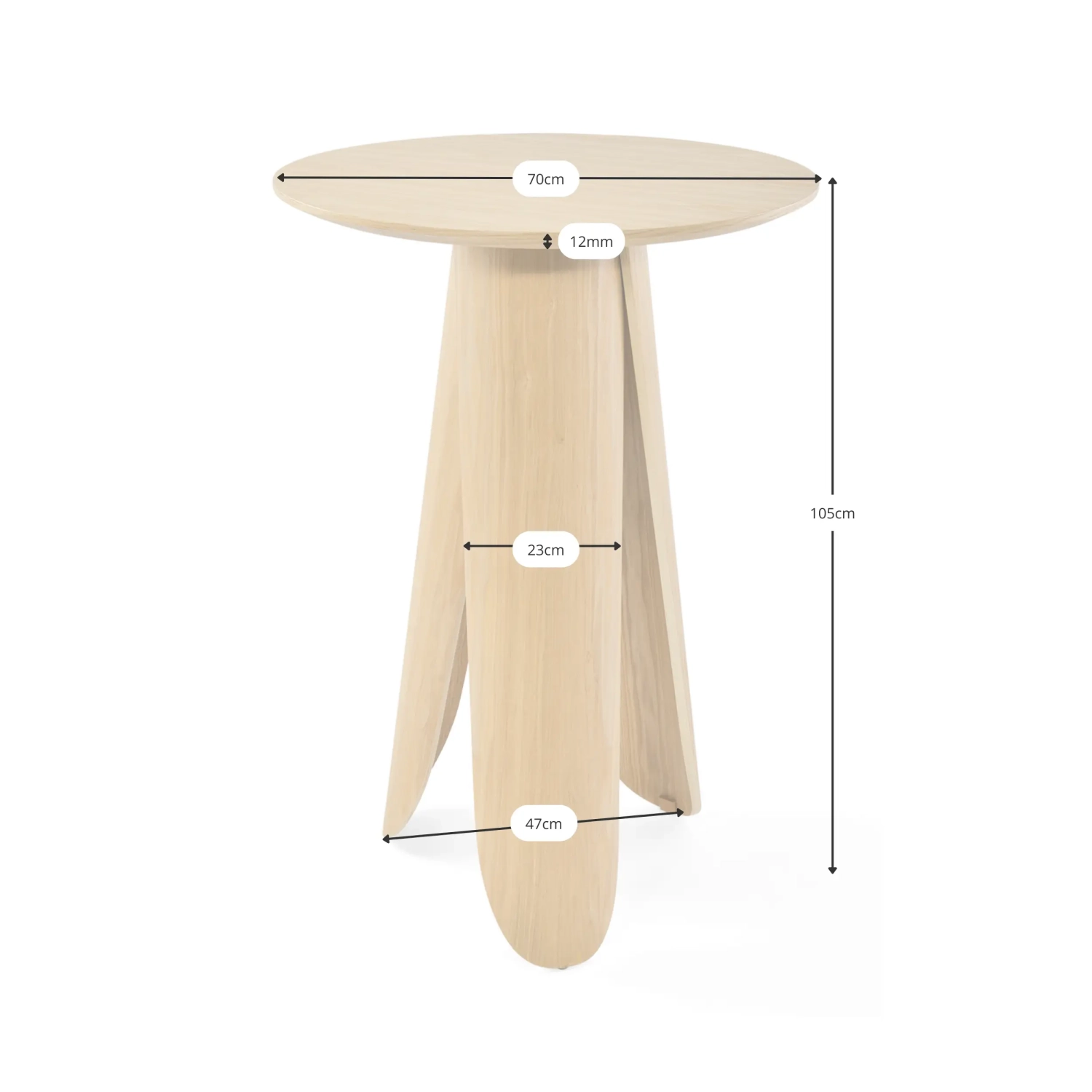 Pluto Scandinavische ronde bartafel