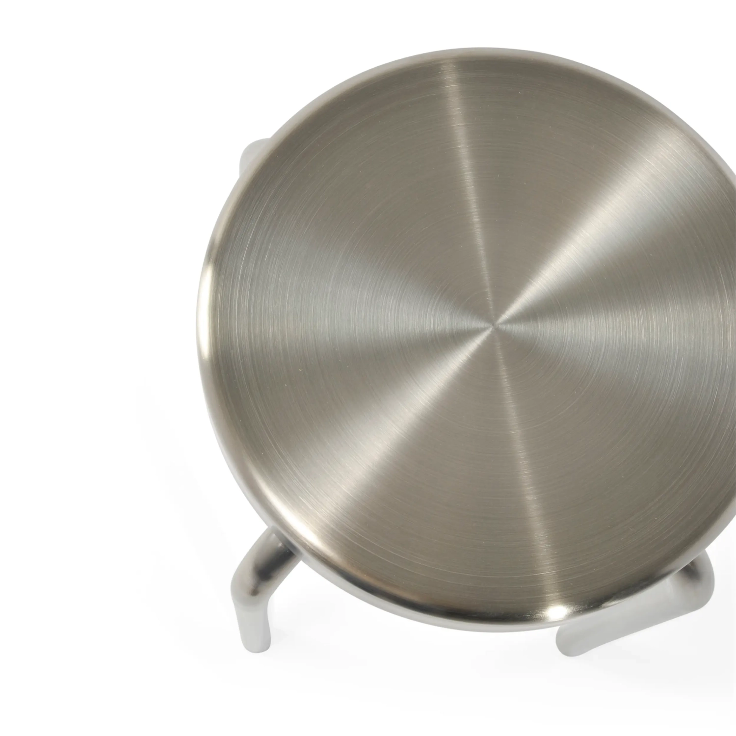 Delaware 45 cm Niedriger Hocker aus Edelstahl | Moderner Designer-Hocker