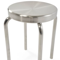 Delaware 45 cm Niedriger Hocker aus Edelstahl | Moderner Designer-Hocker