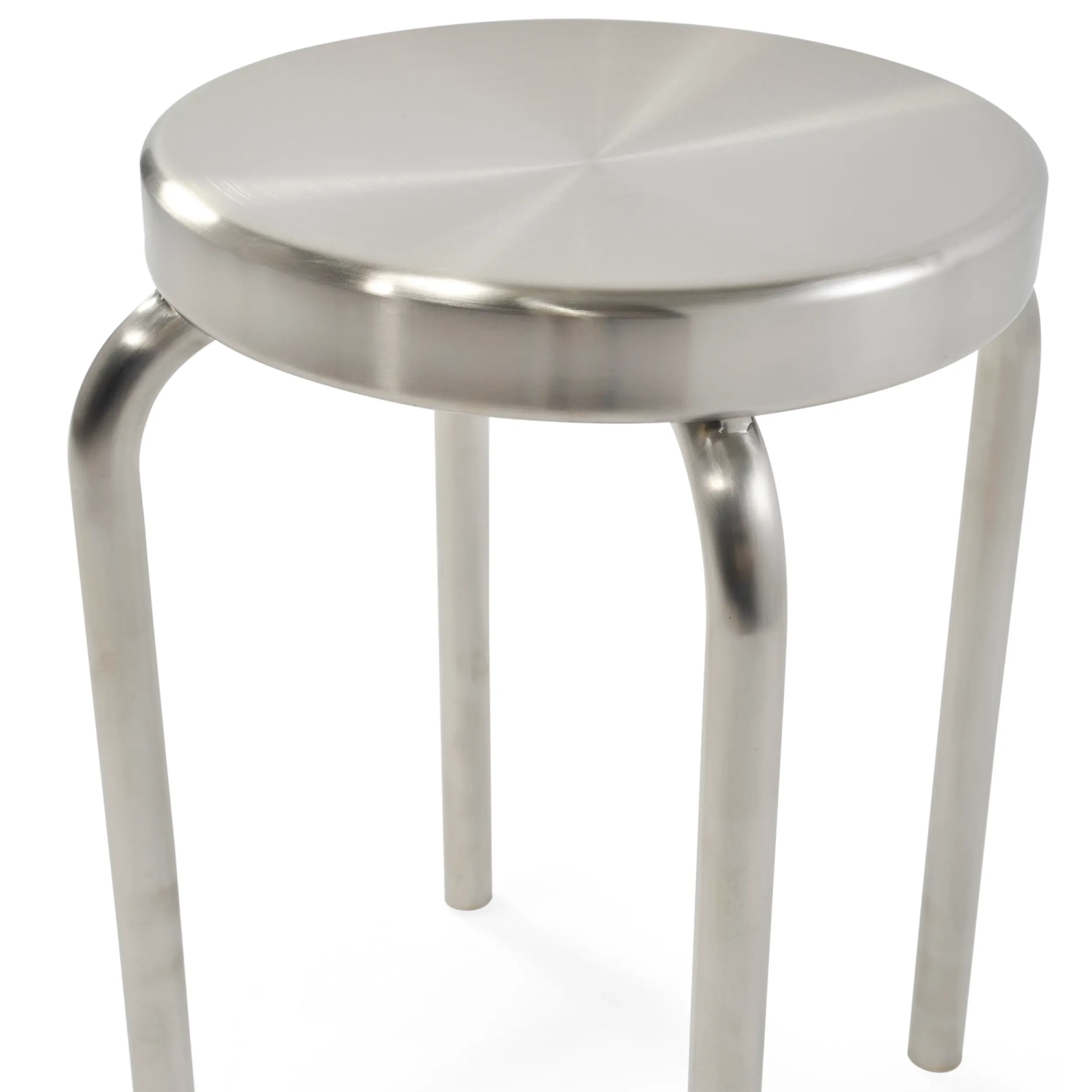 Delaware 45 cm roestvrijstalen lage kruk | Moderne designkruk