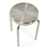 Sgabello basso in acciaio inossidabile Delaware da 45 cm | Sgabello di design moderno