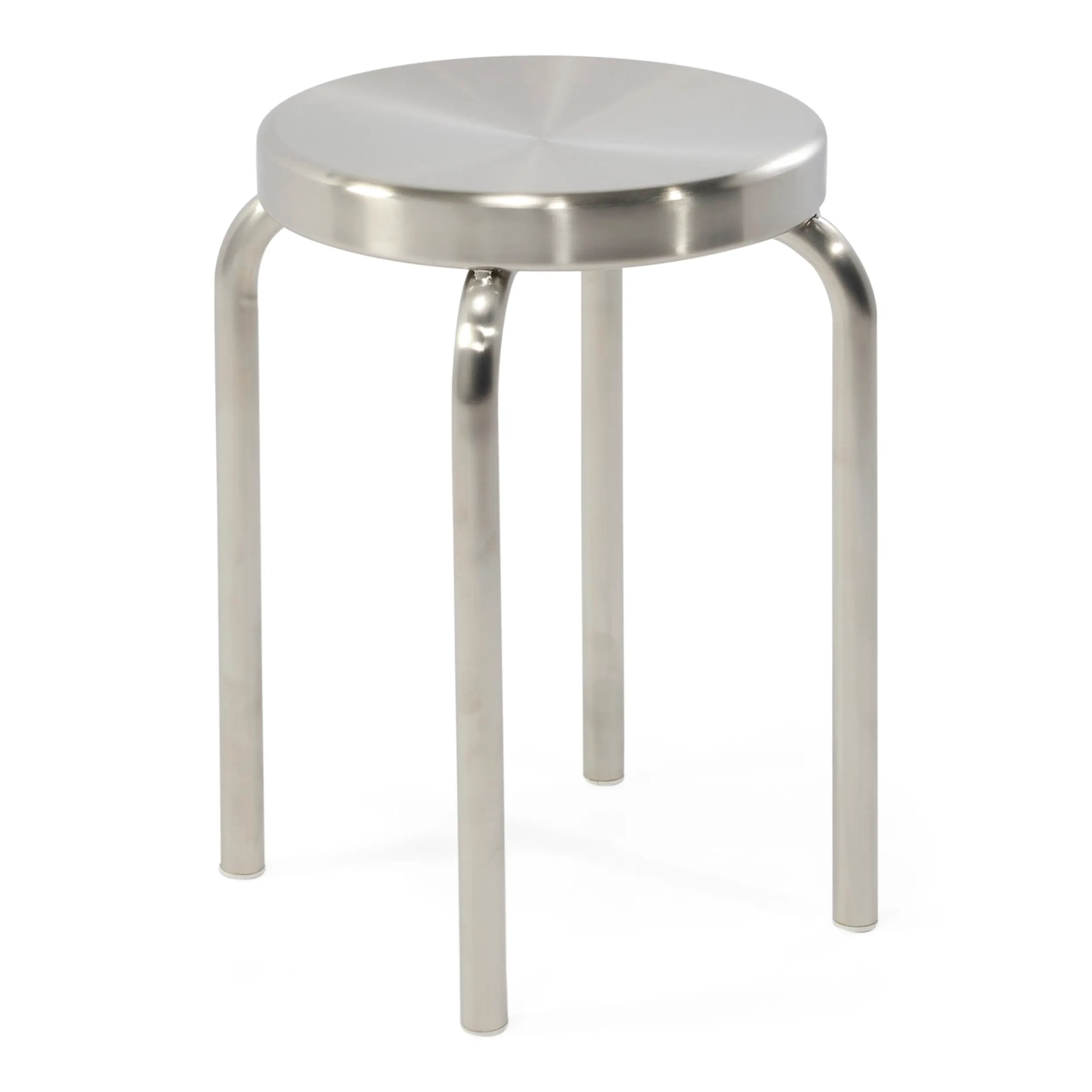 Tabouret bas Delaware en acier inoxydable, 45 cm | Tabouret design moderne