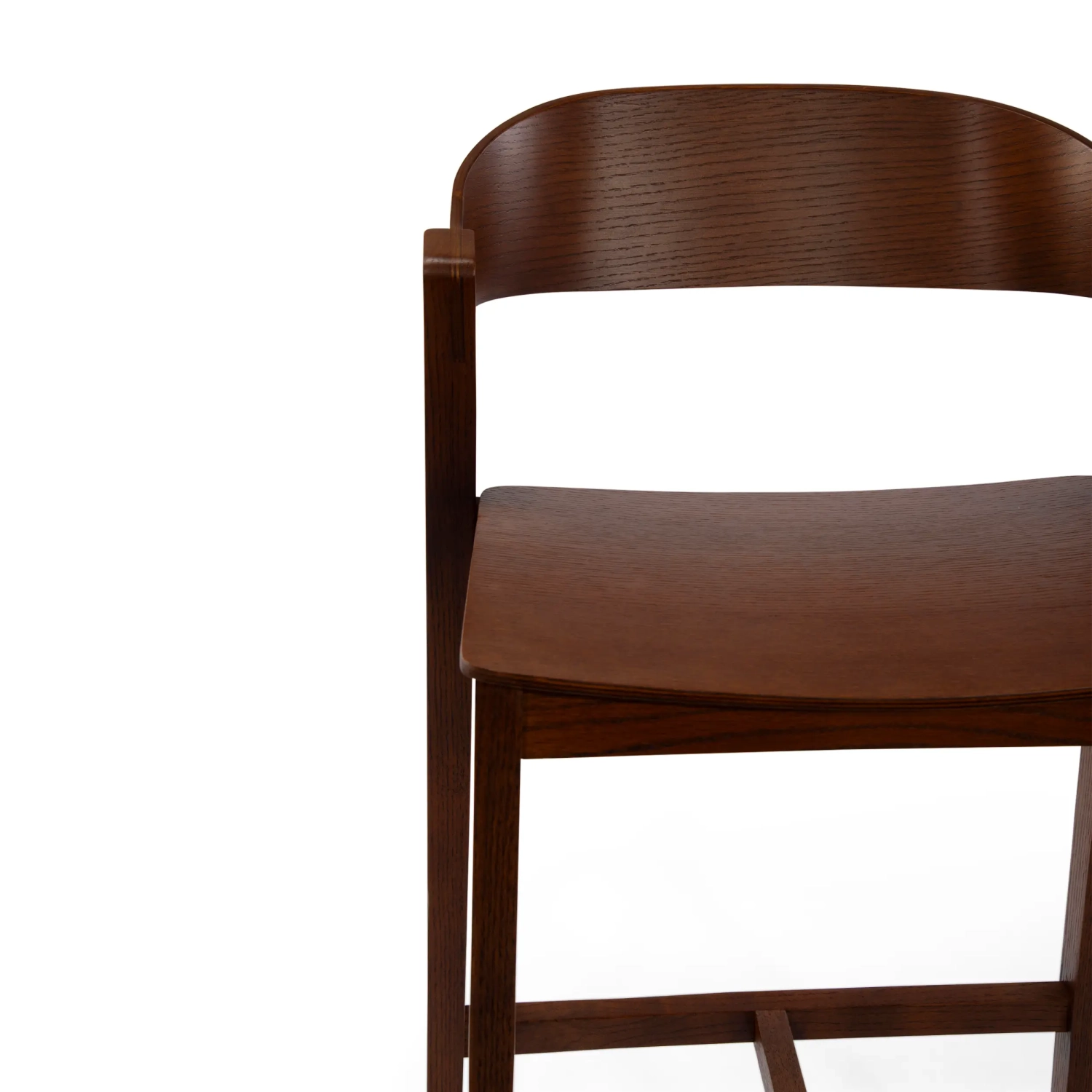 Soho Skandynawski stołek barowy 76 cm | Drewno dębowe lub orzechowe
