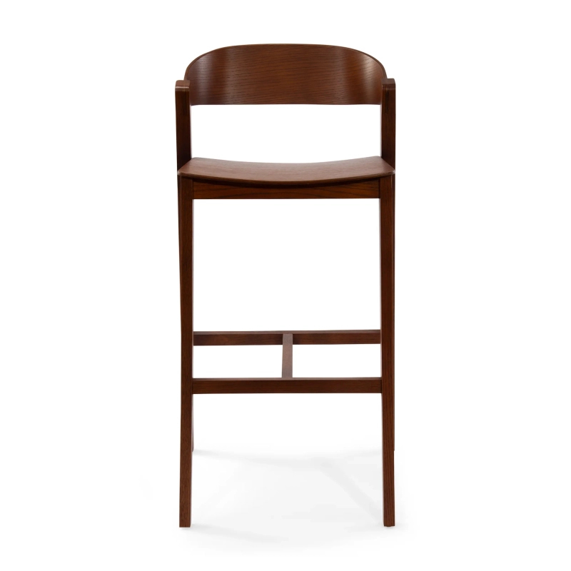 Soho Skandinávská barová židle 76 cm | Dubové nebo ořechové dřevo