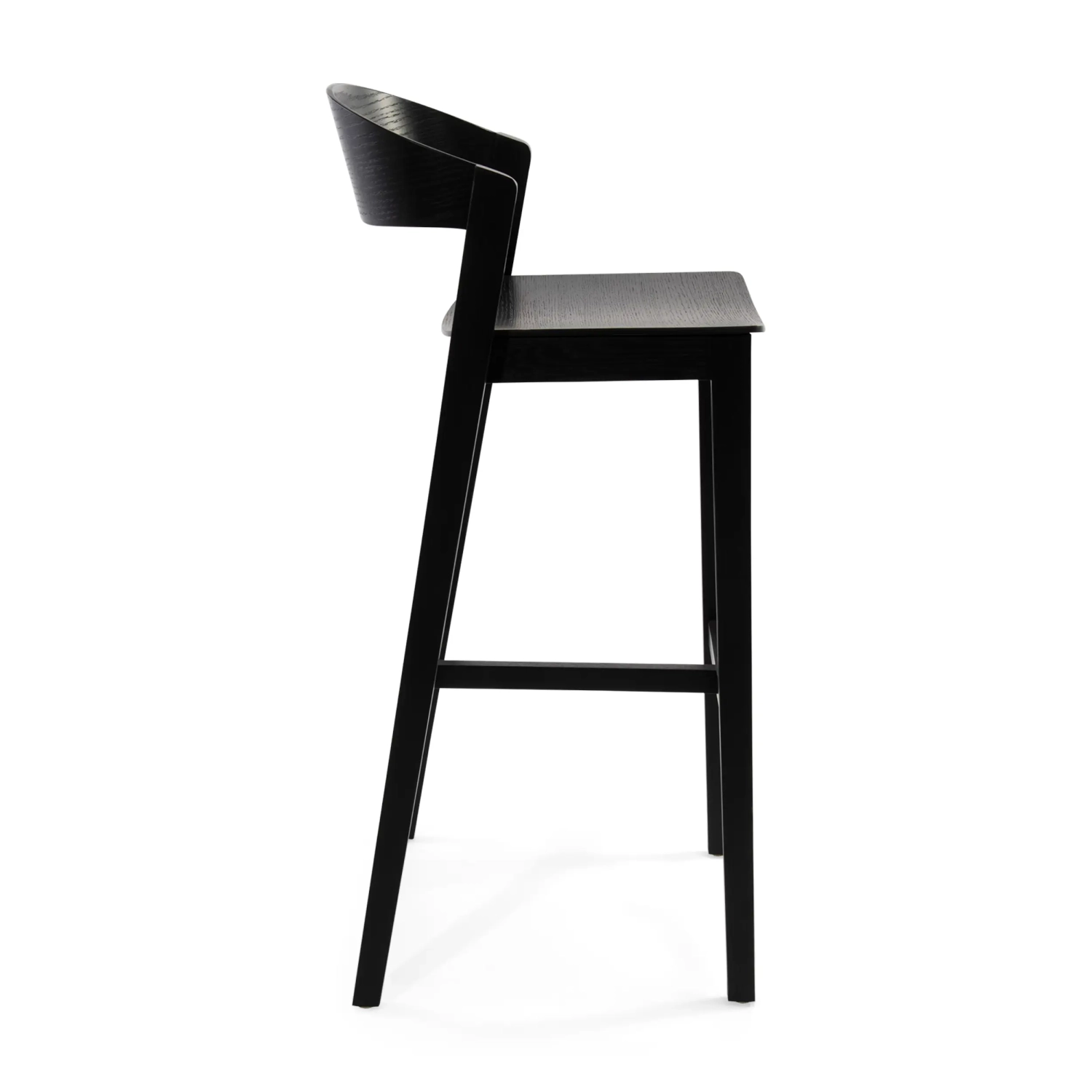 Soho Taburete de bar escandinavo de 76 cm | Madera de roble o nogal