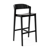 Soho Skandynawski stołek barowy 76 cm | Drewno dębowe lub orzechowe