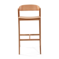 Soho Scandinavian Counter Stool 76 cm | Oak or Walnut Wood