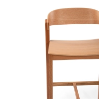 Soho Sgabello da bar in stile scandinavo 76 cm | Legno di rovere o noce