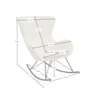 Nest Bouclé Rocking Armchair | Modern Designer Rocking Chair