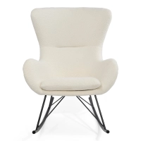 Fotel bujany Nest Bouclé | Nowoczesny designerski fotel bujany