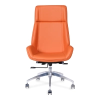 Nordic Colors High-Back Office Chair | Faux Leather & Chrome Base