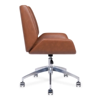 Nordic Cadeira de escritório Colors | Couro sintético e base cromada