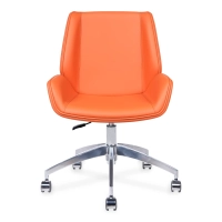 Nordic Colors Office Chair | Faux Leather & Chrome Base