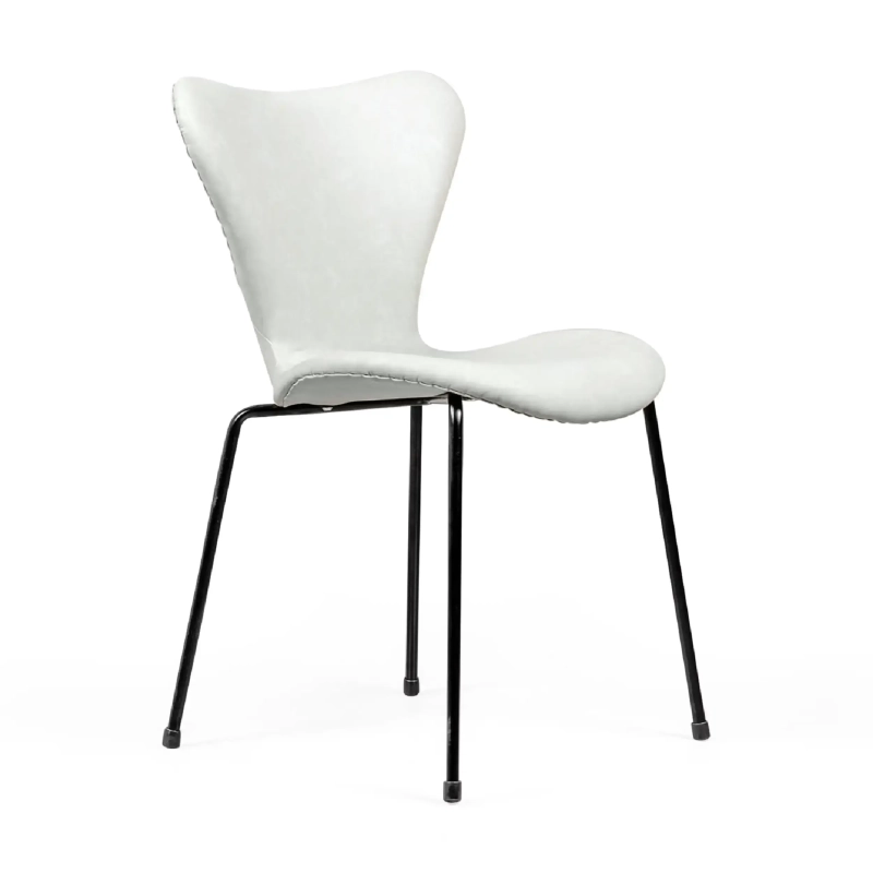 Sedia da pranzo Seven in ecopelle vintage | Design industriale moderno