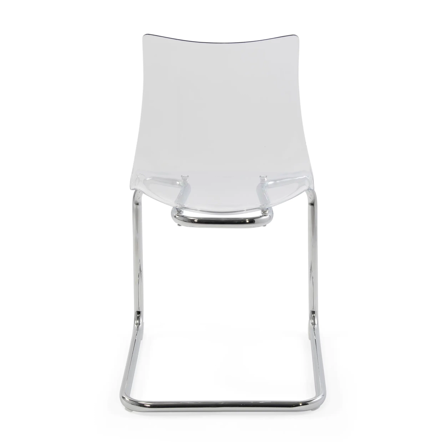Dresden Transparent Designer-Stuhl | Polycarbonat und verchromter Stahl