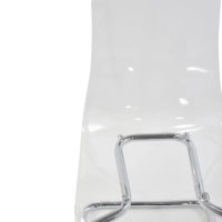 Chaise design transparente Dresden | Polycarbonate et acier chromé