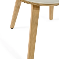 Burrow Chaise de salle à manger Z en bois d'érable | Modèle rembourré « Nordic »