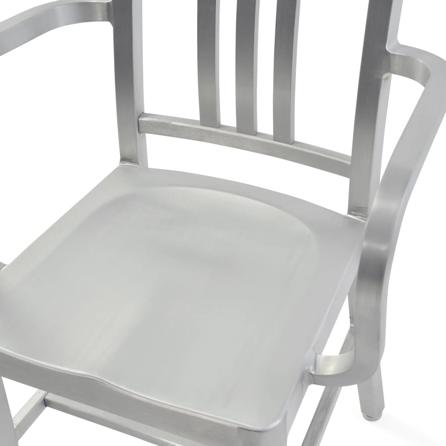 Chaise industrielle en aluminium Navi Army avec accoudoirs | Pour l'intérieur et l'extérieur