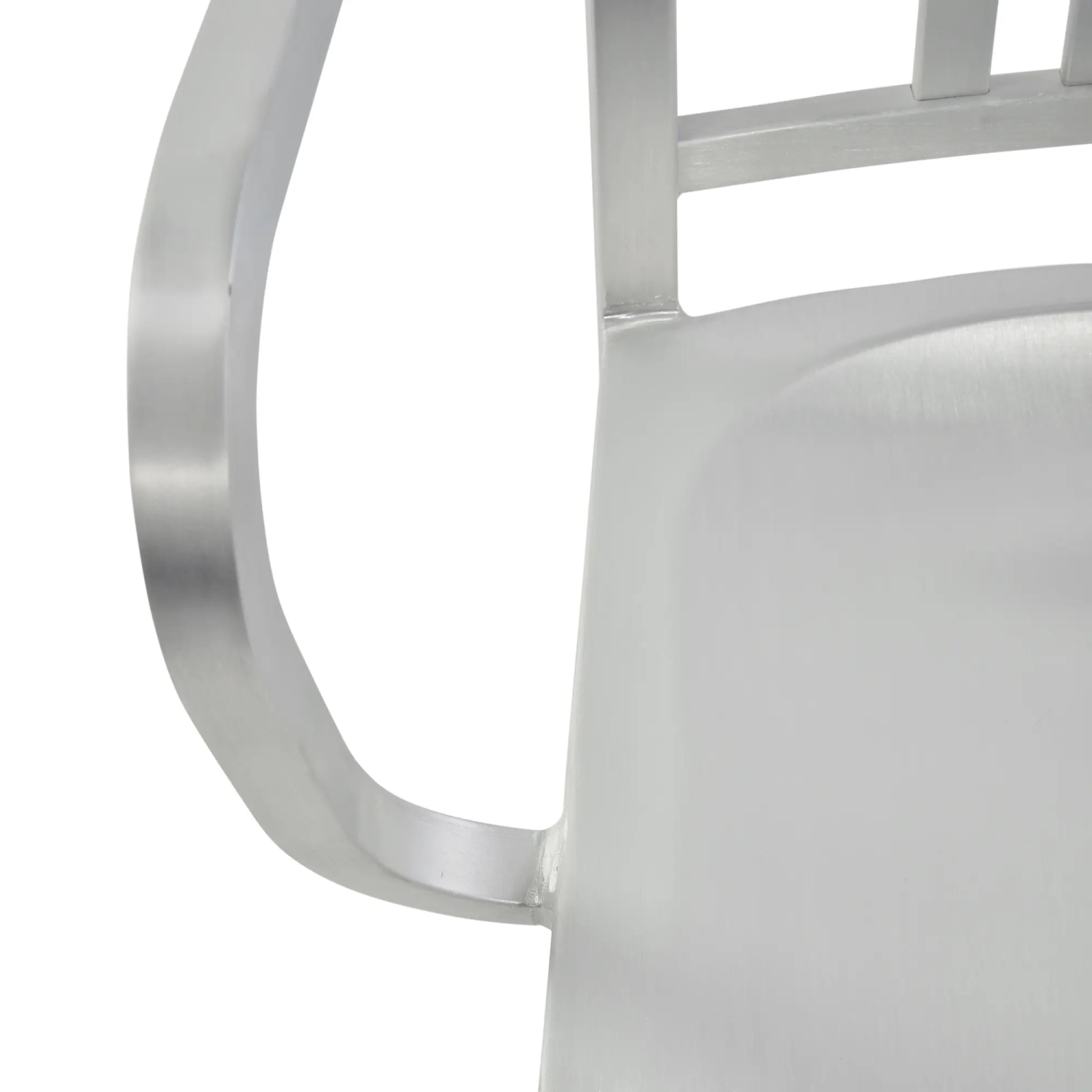 Chaise industrielle en aluminium Navi Army avec accoudoirs | Pour l'intérieur et l'extérieur