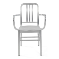 Chaise industrielle en aluminium Navi Army avec accoudoirs | Pour l'intérieur et l'extérieur
