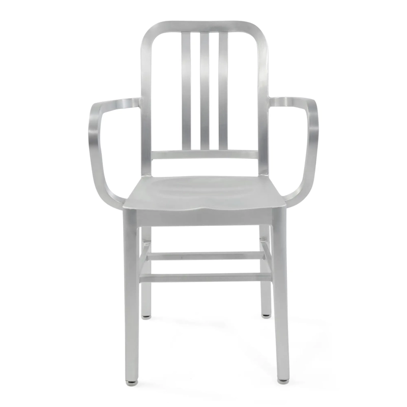 Navi Army -teollisuusalumiinituoli käsinojilla | Sisä- ja ulkokäyttöön