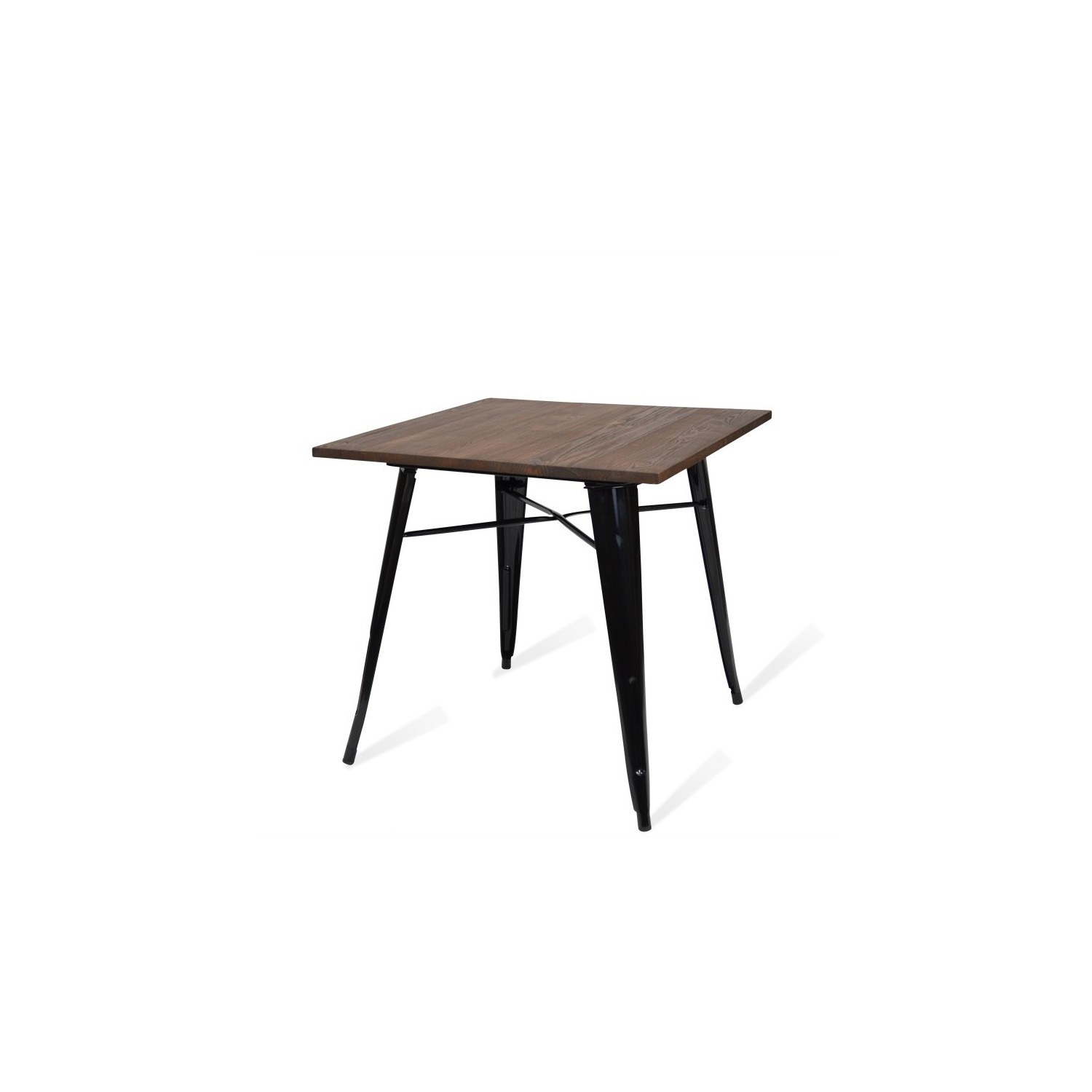 Mesa industrial Bistro Dark Legs Black