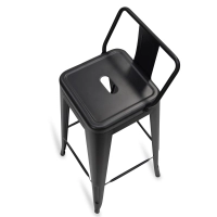 Hocker mit Rückenlehne Classic Wide Bistro Matt Icon Möbel